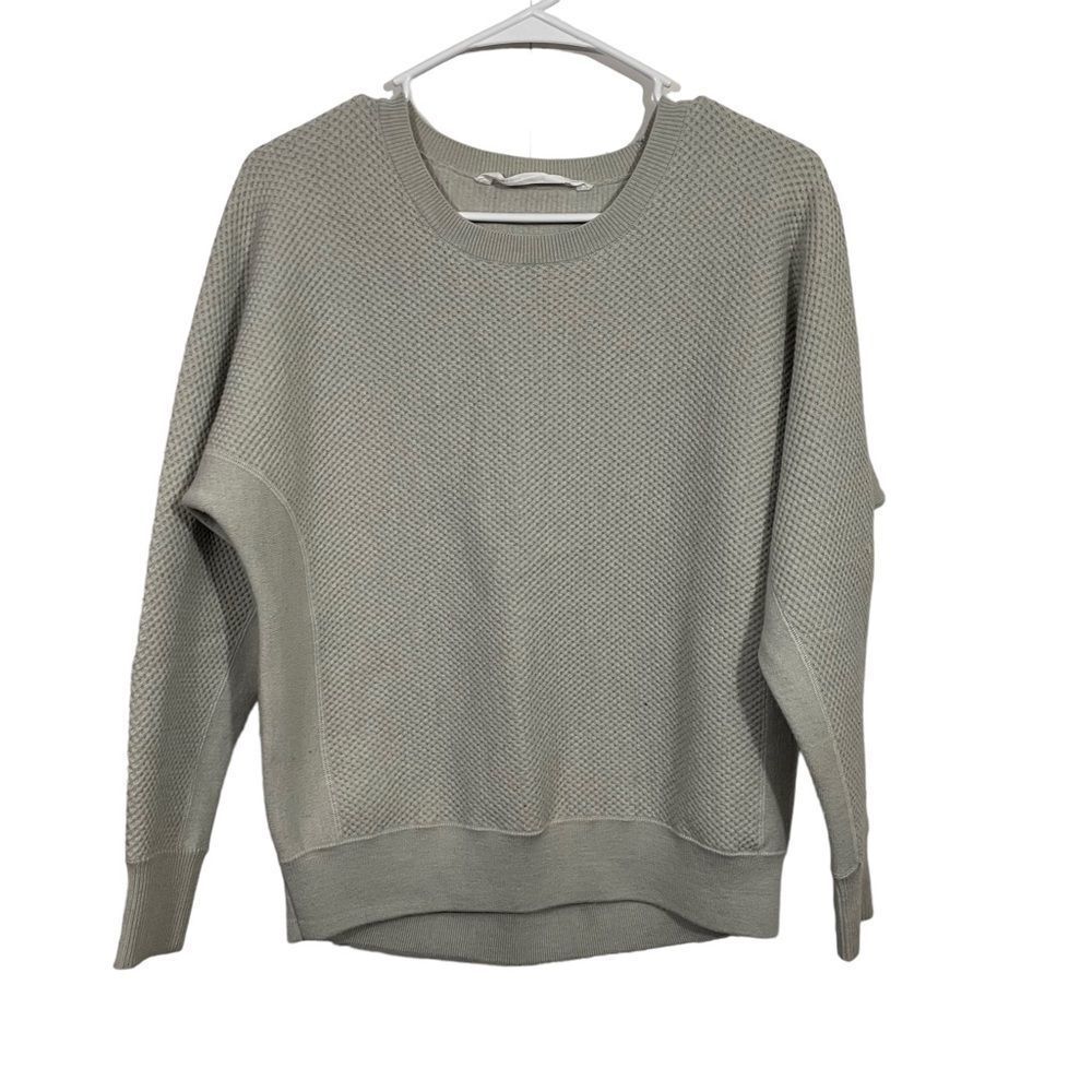 Athleta Grey Knit Crewneck Sweater
